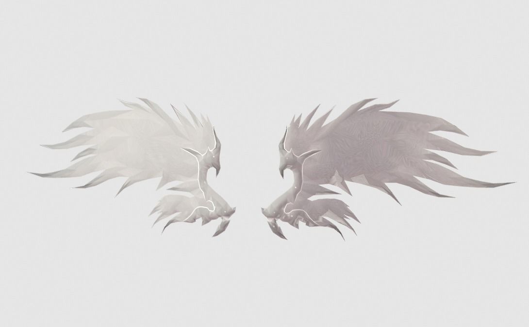 Futuristic Wing Low-poly 3D model_10