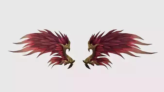 Futuristic Wing Low-poly 3D model