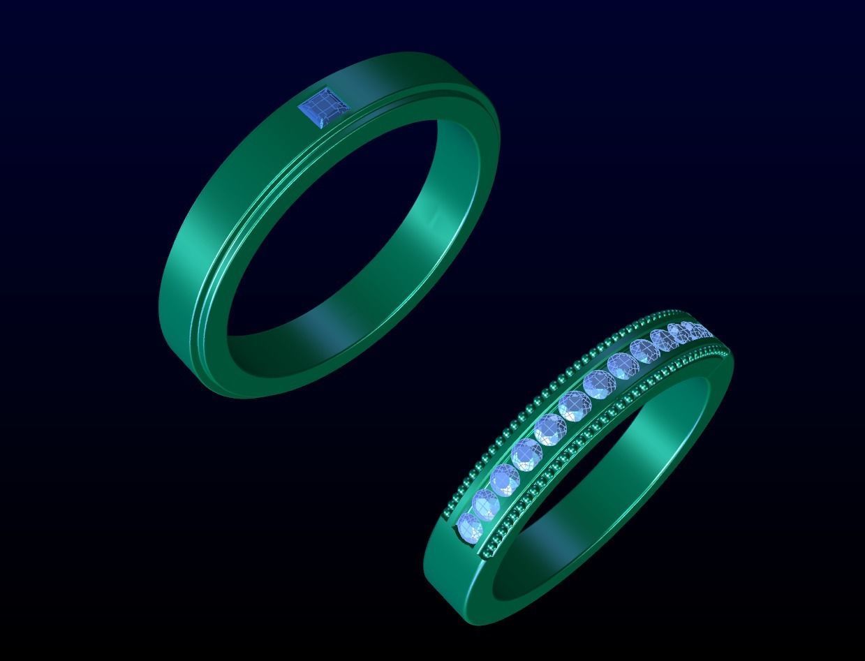 Wedding band 1 3D print model_4