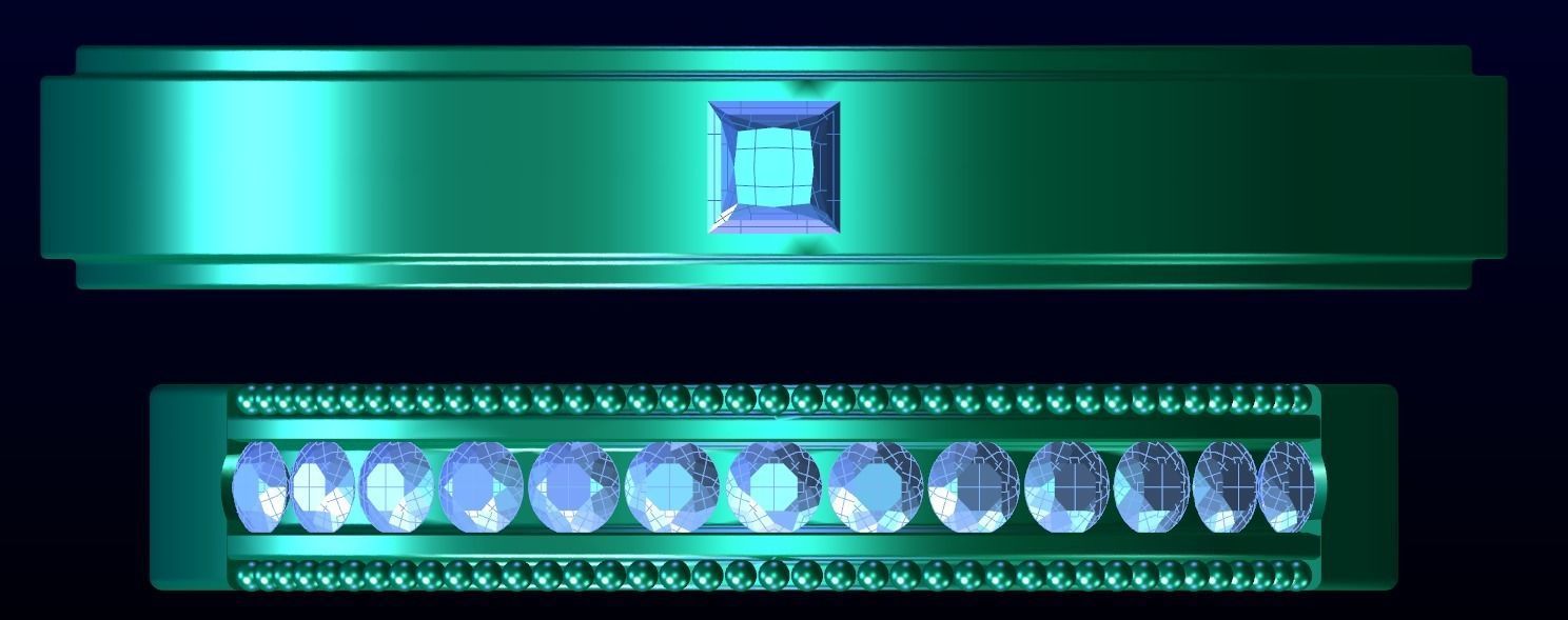 Wedding band 1 3D print model_3