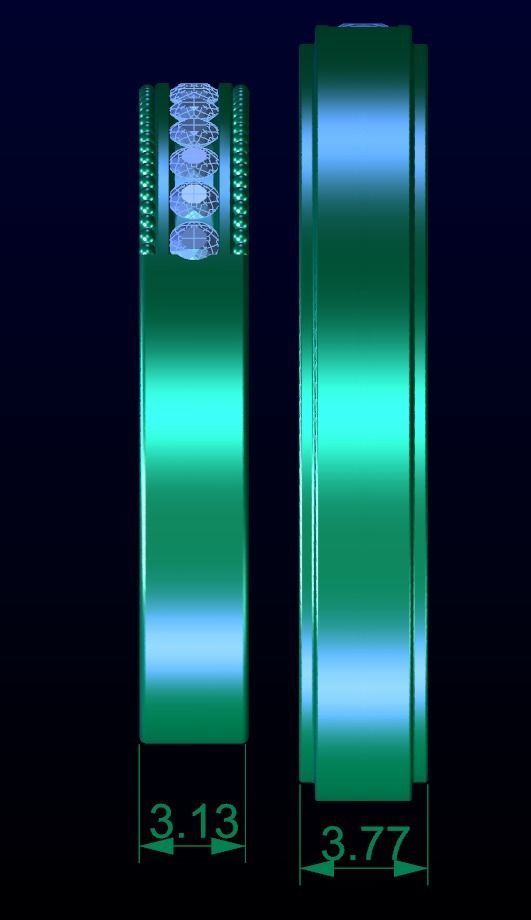 Wedding band 1 3D print model_2