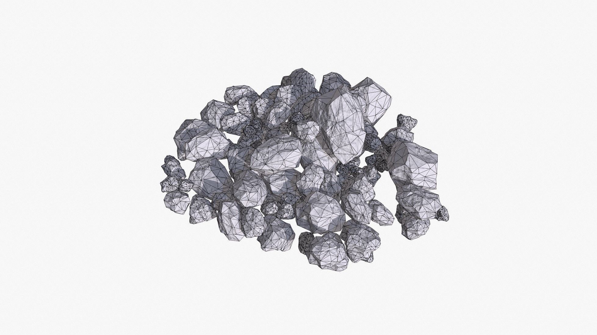 Golden Nugget PBR Low-poly 3D model_5