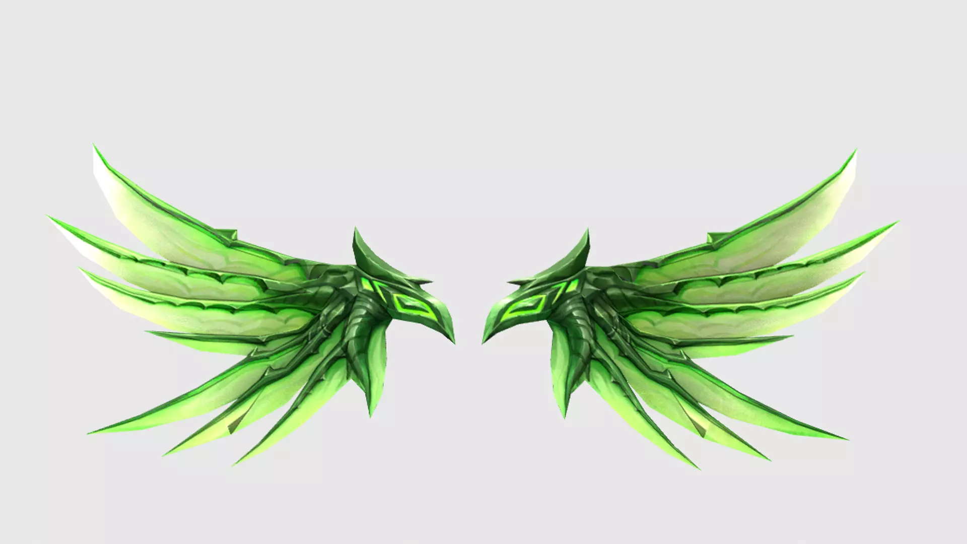 Futuristic Wing Low-poly 3D model_0