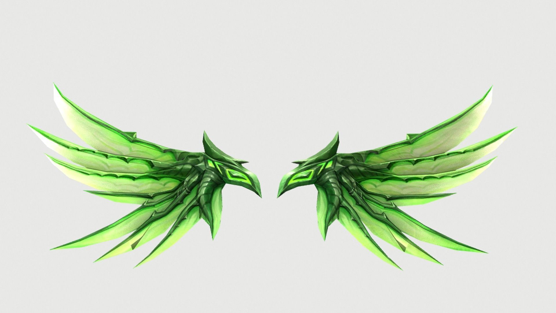 Futuristic Wing Low-poly 3D model_3