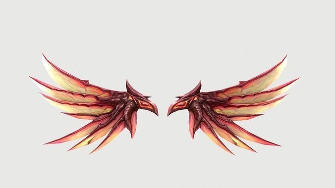 Futuristic Wing Low-poly 3D model