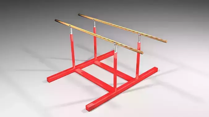 Gymnastics Equipment - Parallel Bars 3D model