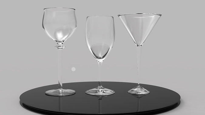 Wine glasses 3D model
