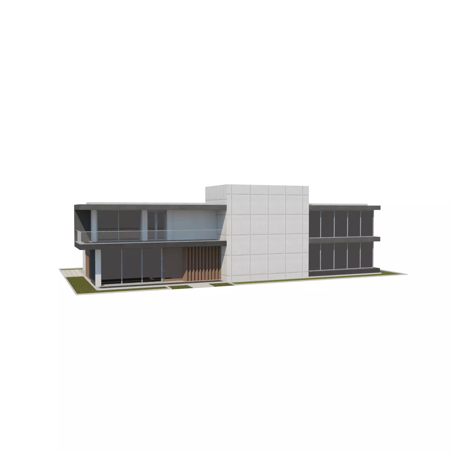 Contemporary House 07 by THREEDEE INC Low-poly 3D model_0