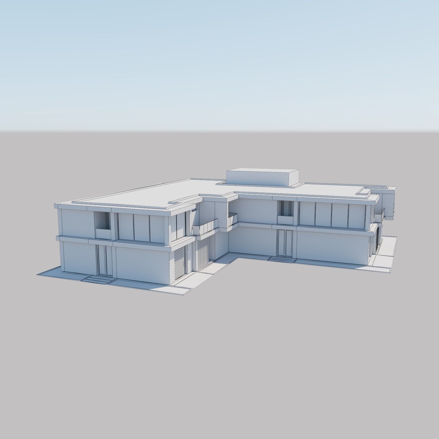 Contemporary House 07 by THREEDEE INC Low-poly 3D model_8