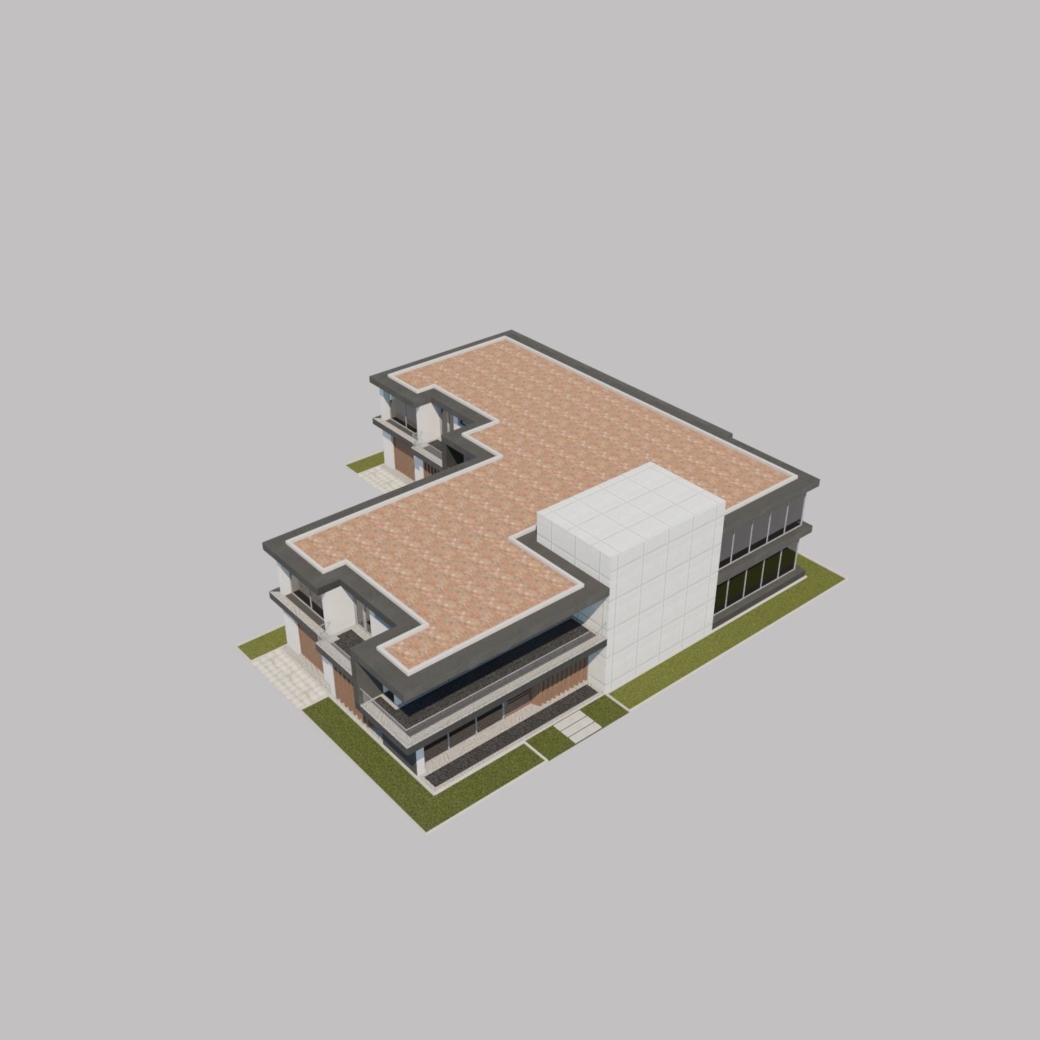 Contemporary House 07 by THREEDEE INC Low-poly 3D model_3