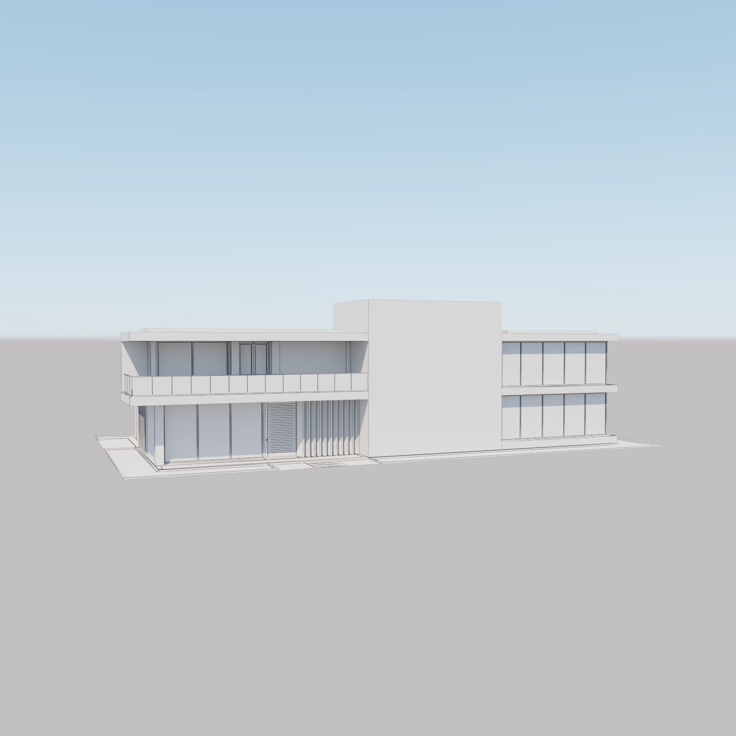 Contemporary House 07 by THREEDEE INC Low-poly 3D model_1