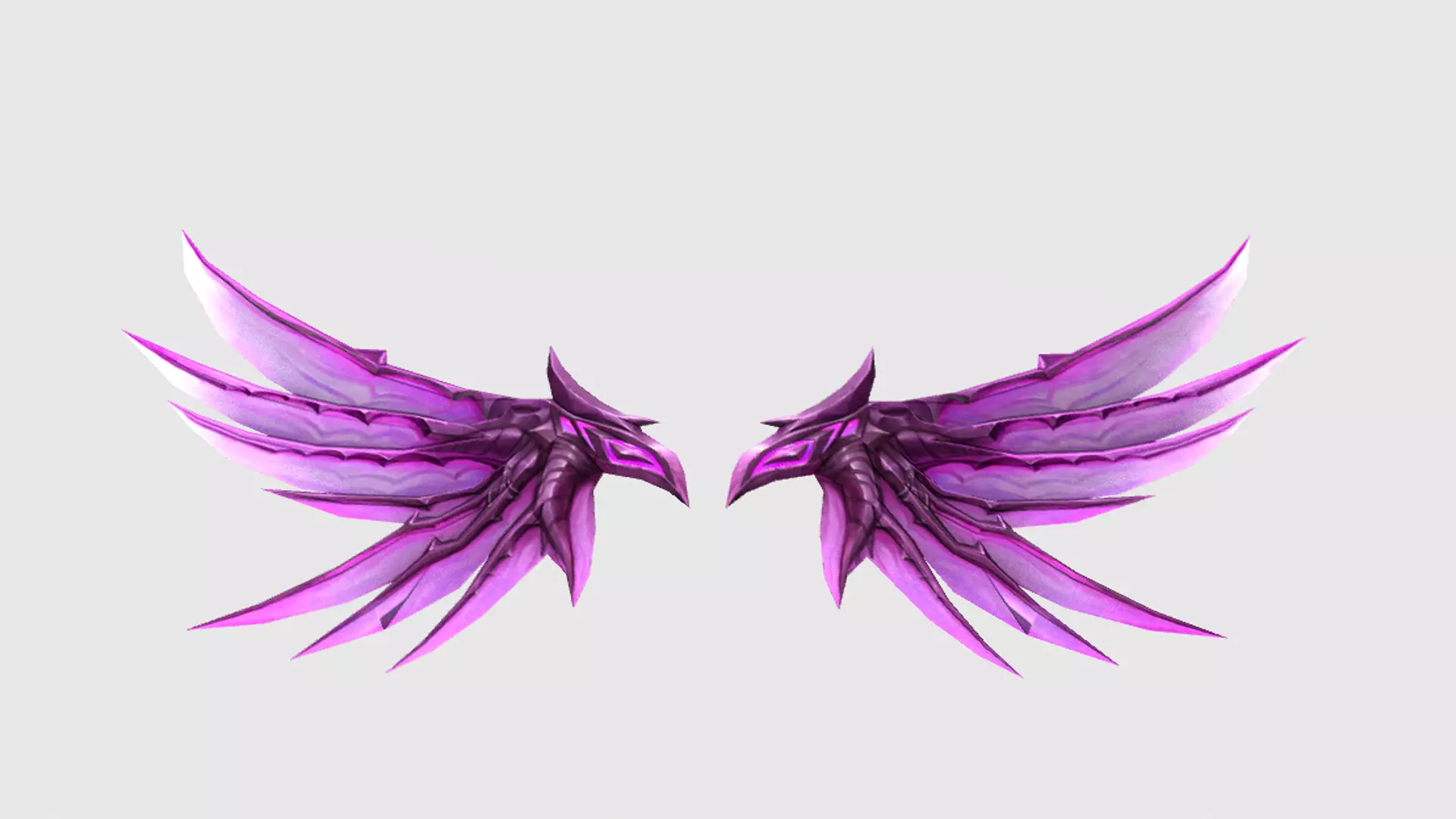 Futuristic Wing Low-poly 3D model_0