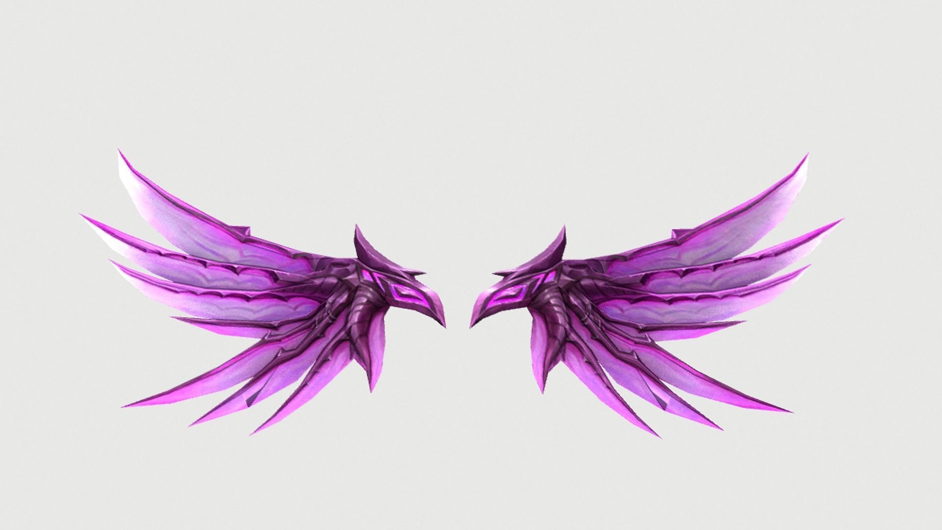 Futuristic Wing Low-poly 3D model_9