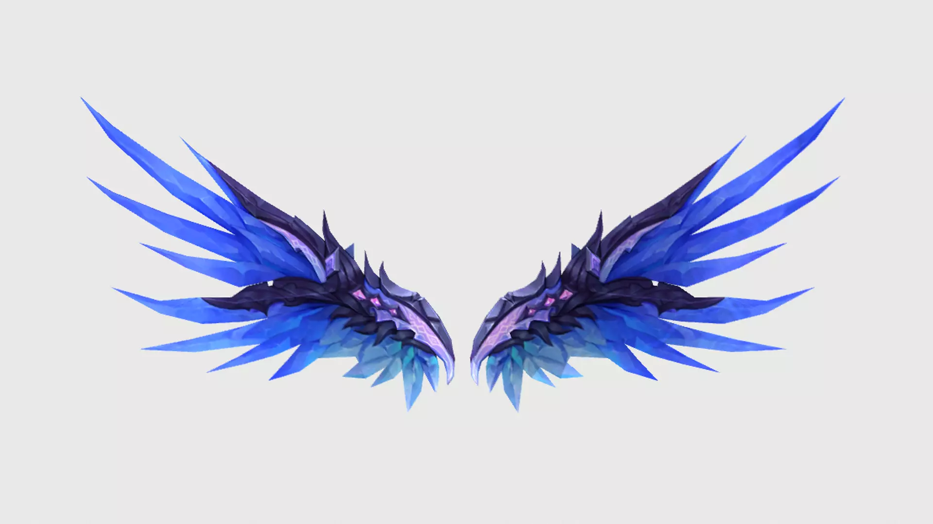 Futuristic Wing Low-poly 3D model_0