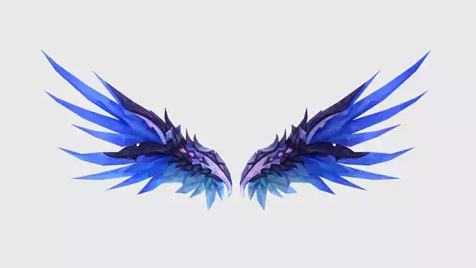 Futuristic Wing Low-poly 3D model