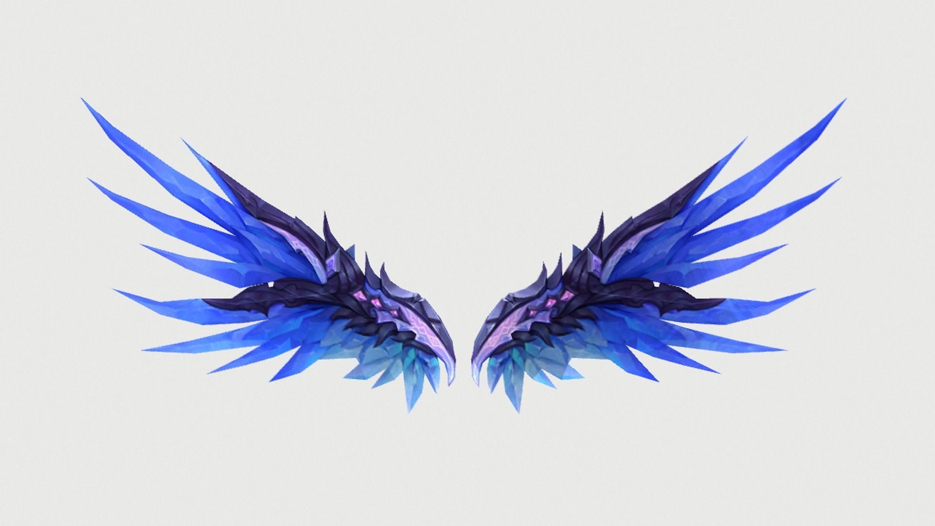 Futuristic Wing Low-poly 3D model_6