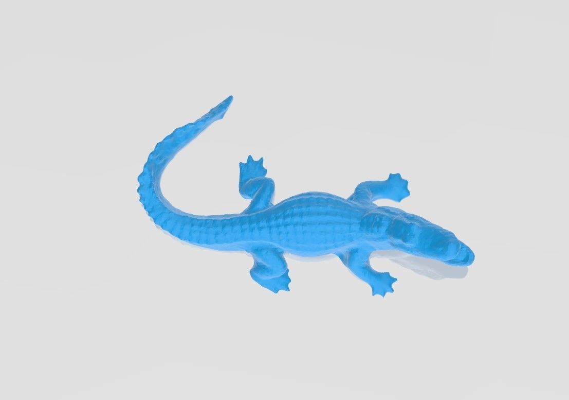 Realistic Alligator 3D Model toy crocodile Free 3D print model_1