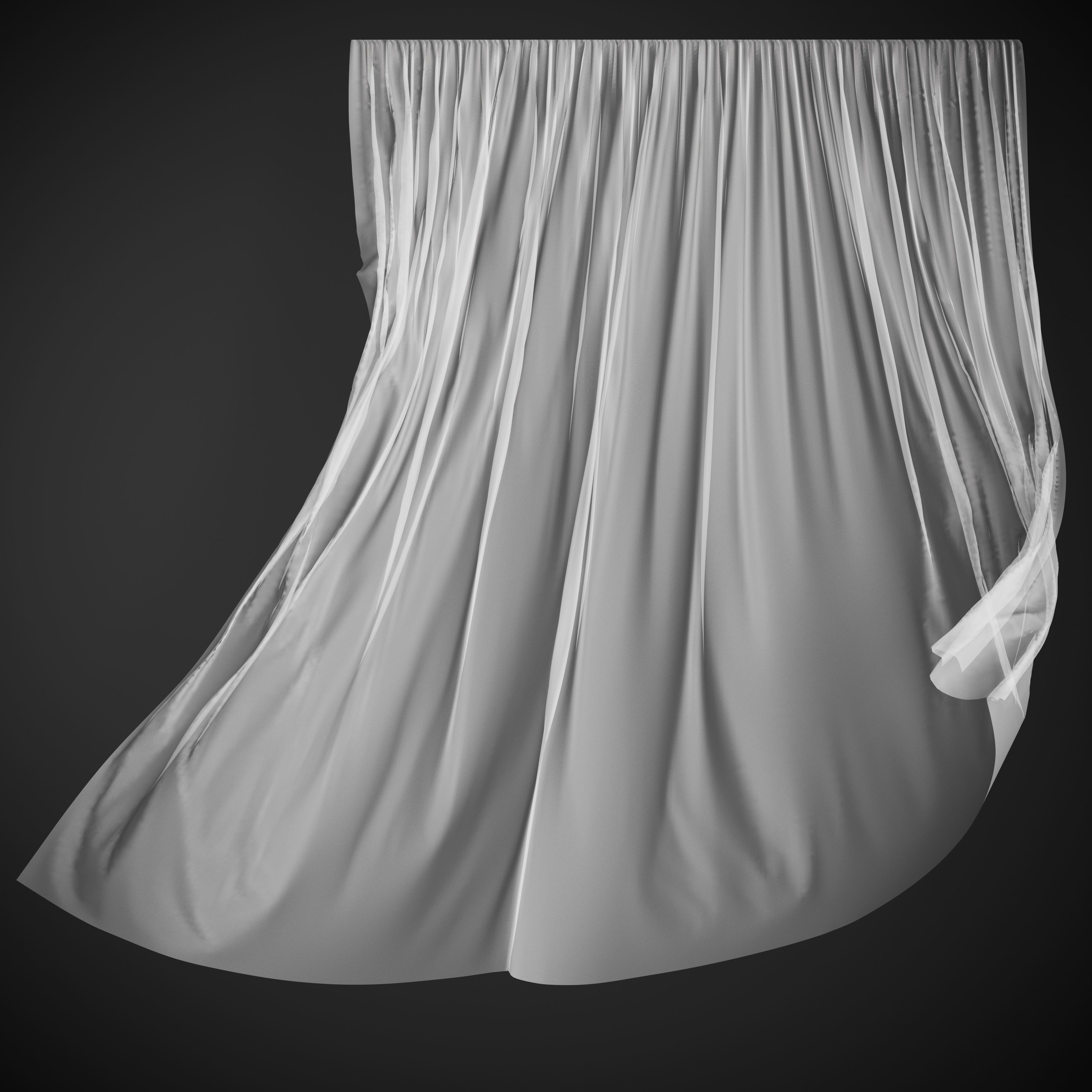Curtains curtain 3D model_7