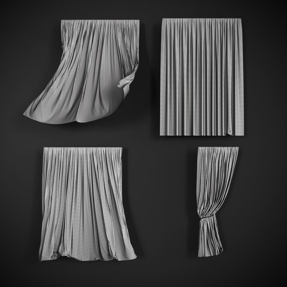 Curtains curtain 3D model_1