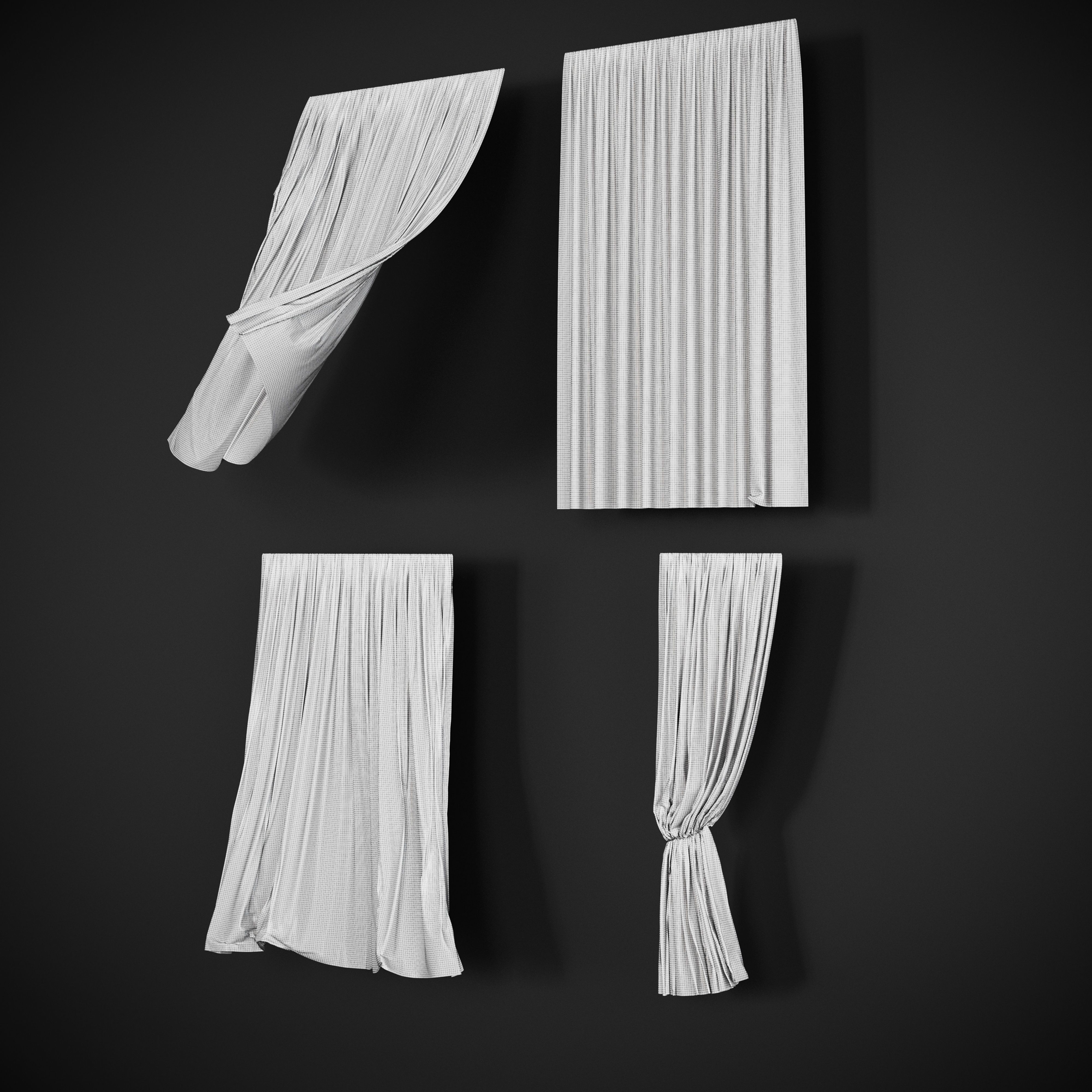 Curtains curtain 3D model_3