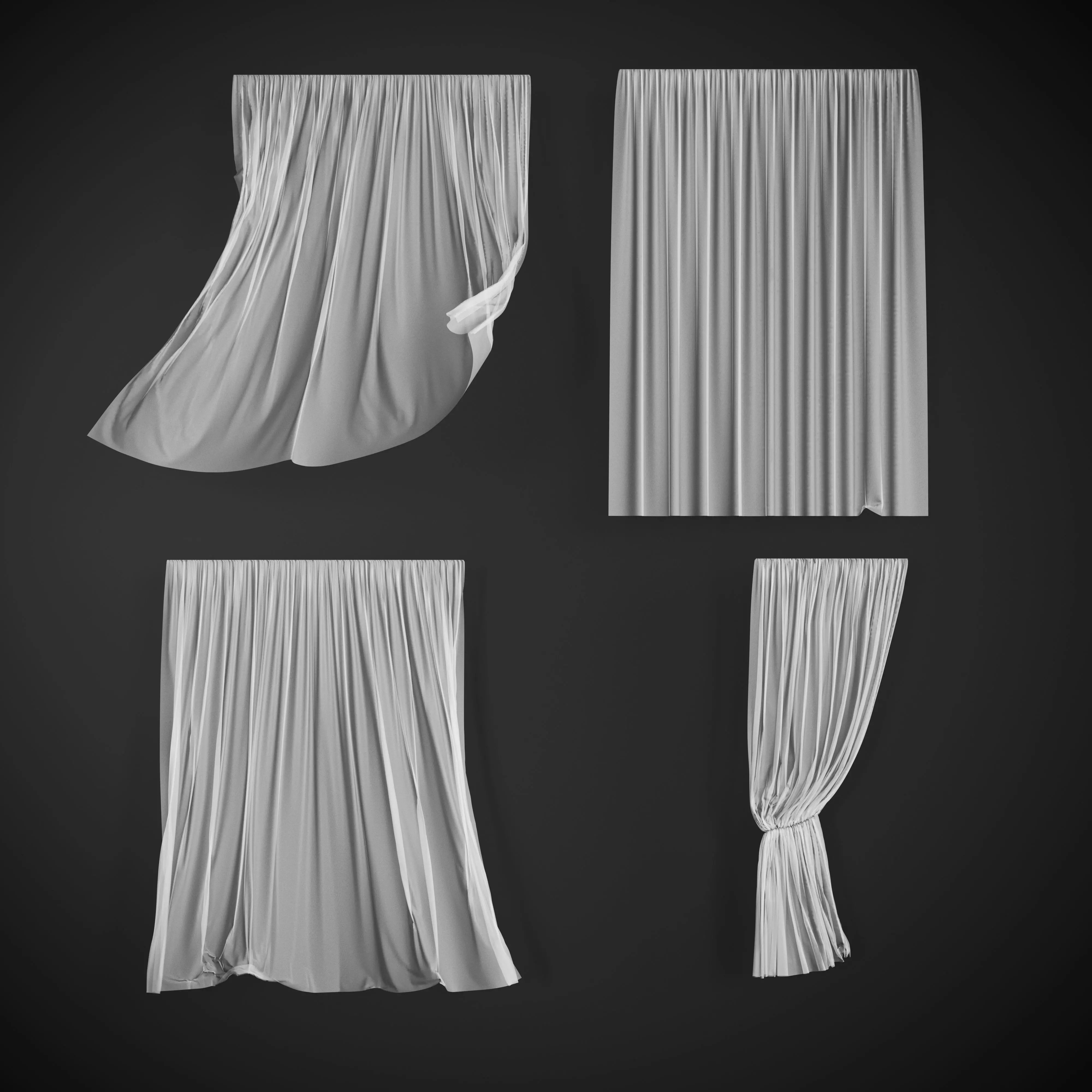 Curtains curtain 3D model_0