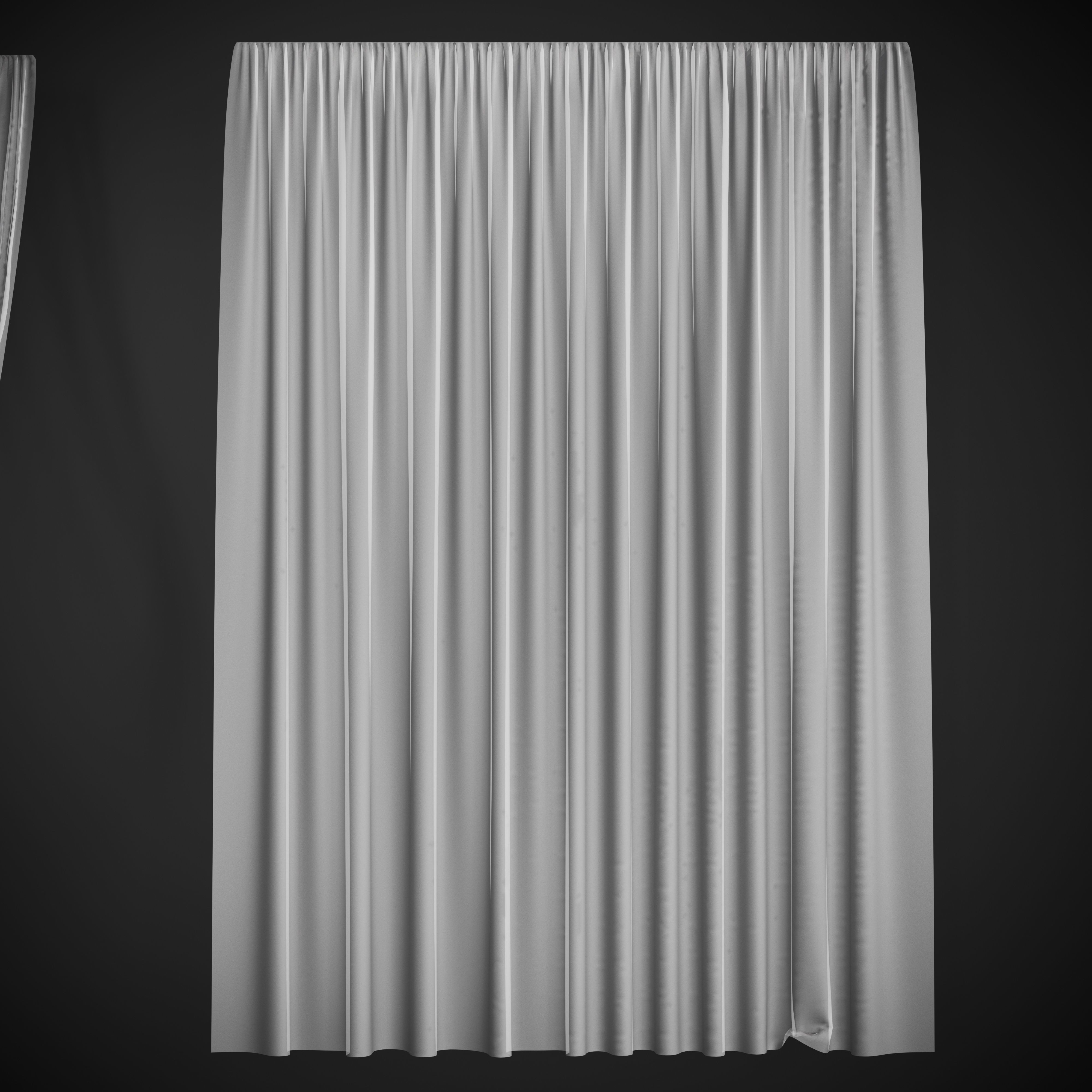 Curtains curtain 3D model_8
