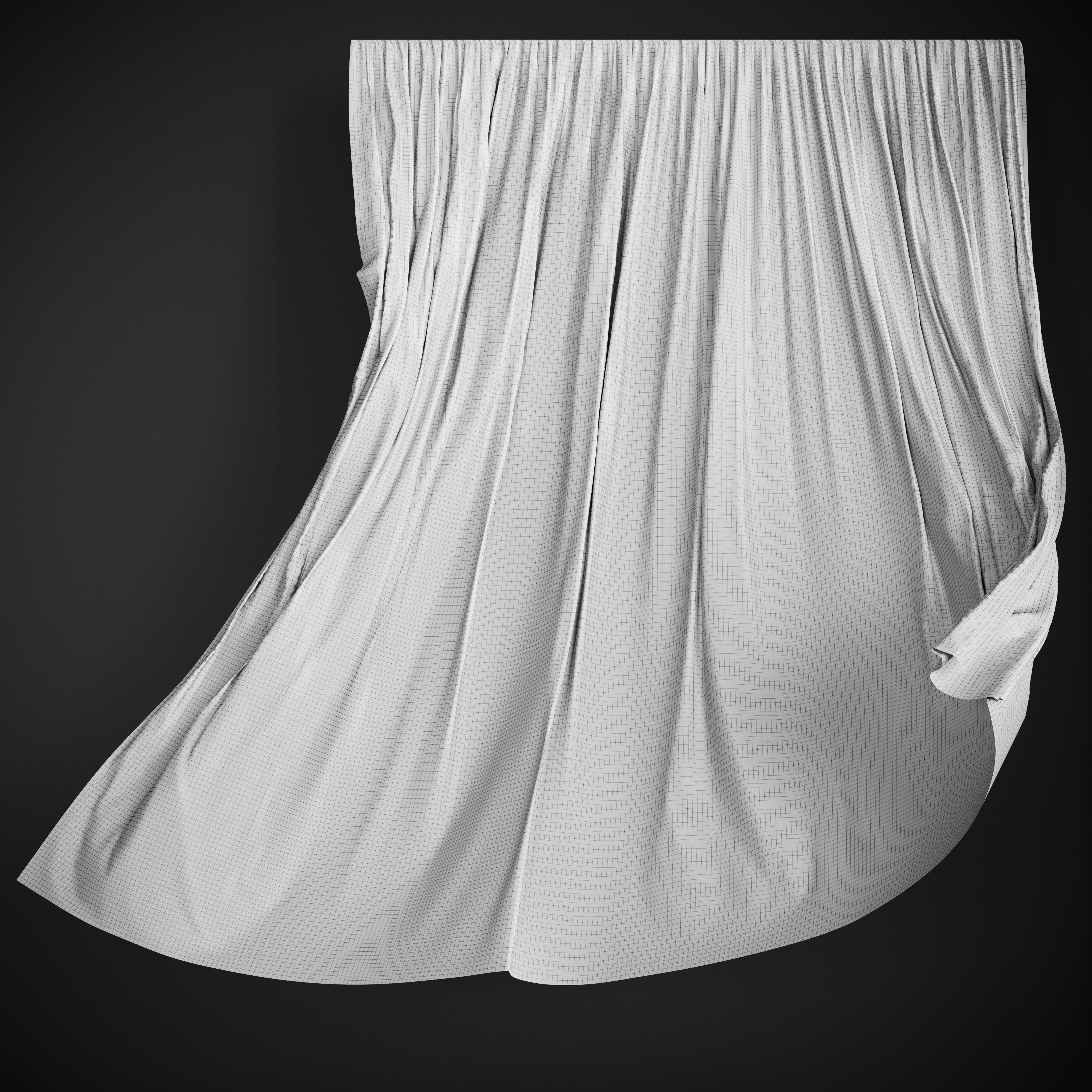 Curtains curtain 3D model_6
