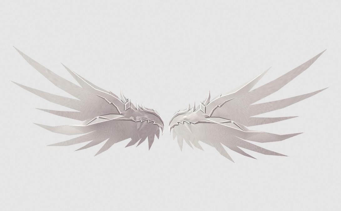 Futuristic Wing Low-poly 3D model_10