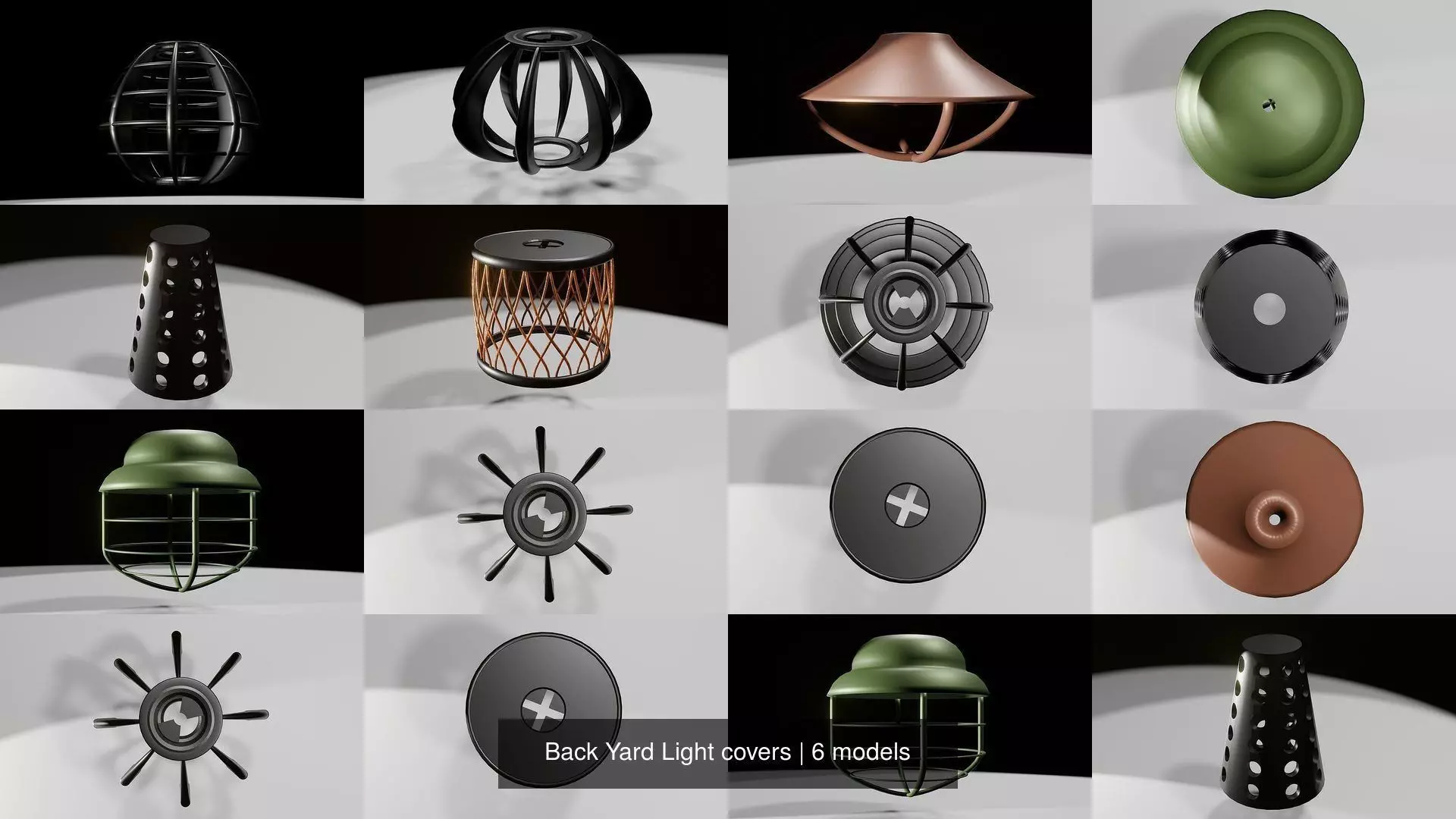 Back Yard Light covers 3D Model Collection_0