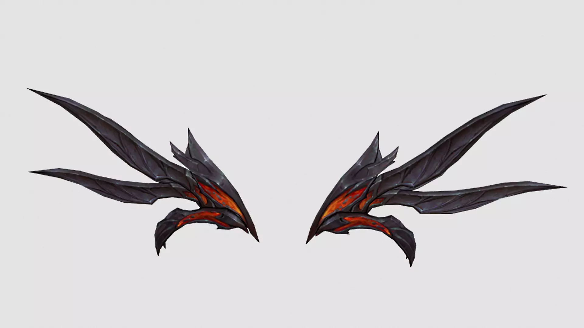 Futuristic Wing Low-poly 3D model_0