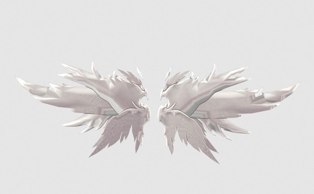 Futuristic Wing Low-poly 3D model_4