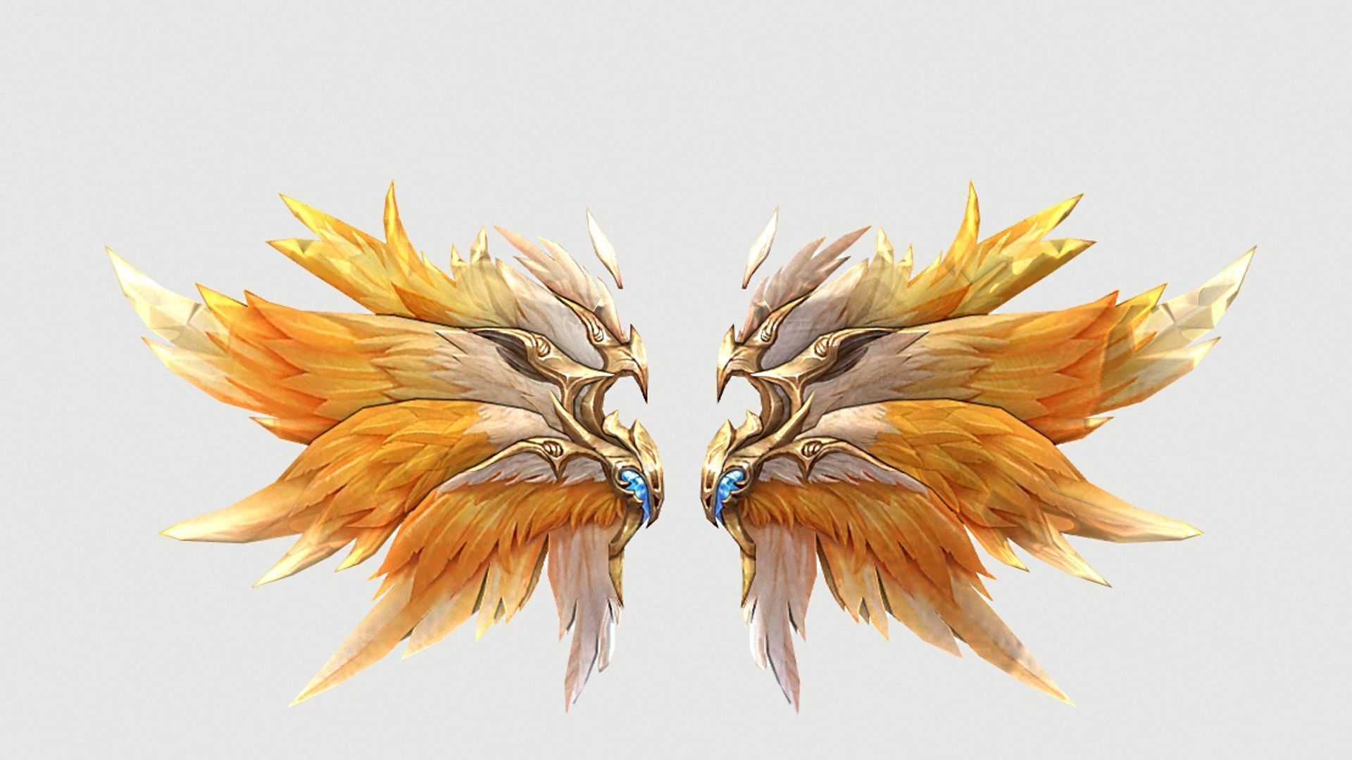 Futuristic Wing Low-poly 3D model_9