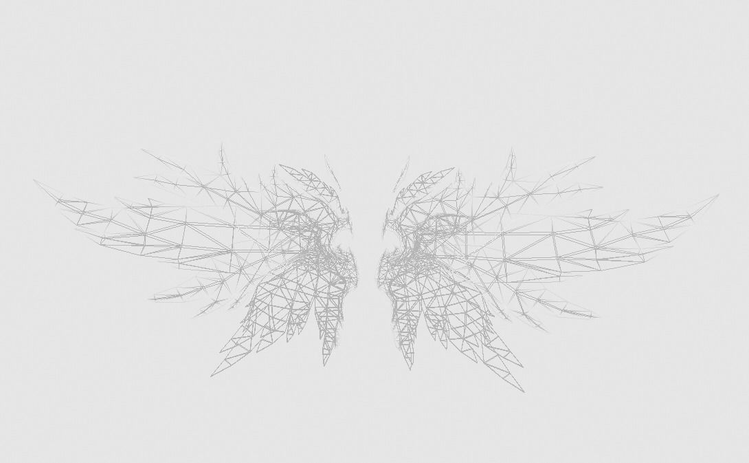 Futuristic Wing Low-poly 3D model_11