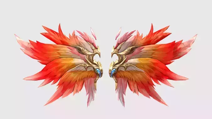 Futuristic Wing Low-poly 3D model