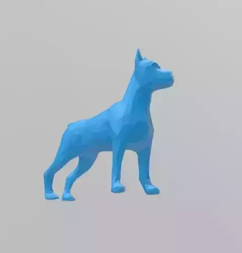 Geometric Boxer Low Poly Dog