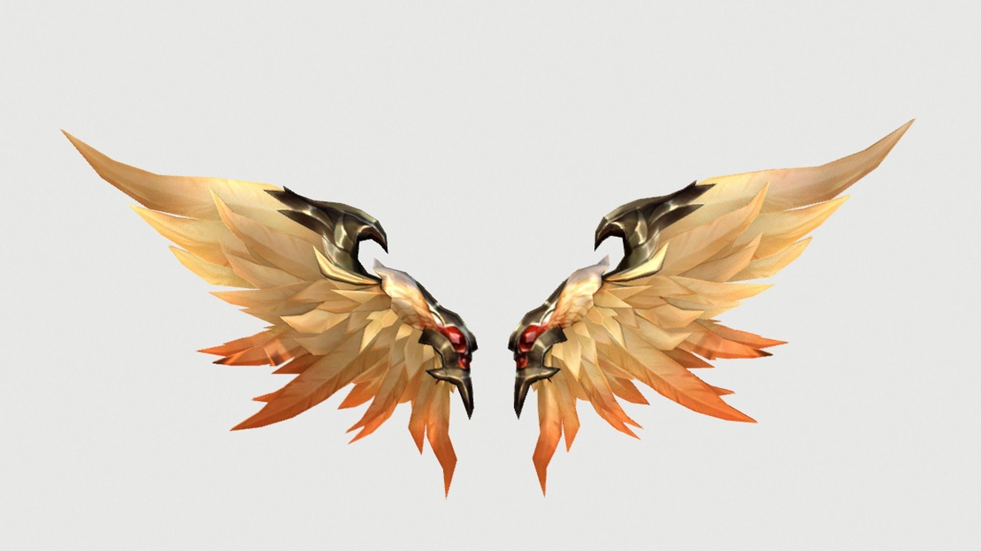 Futuristic Wing Low-poly 3D model_9