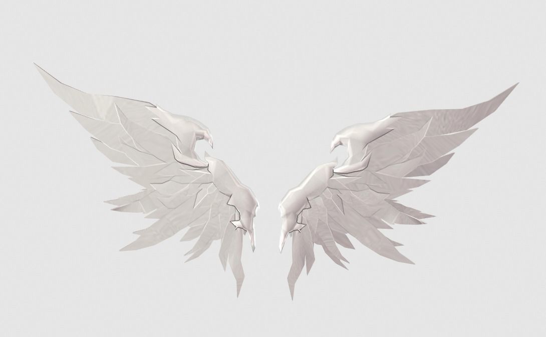 Futuristic Wing Low-poly 3D model_7