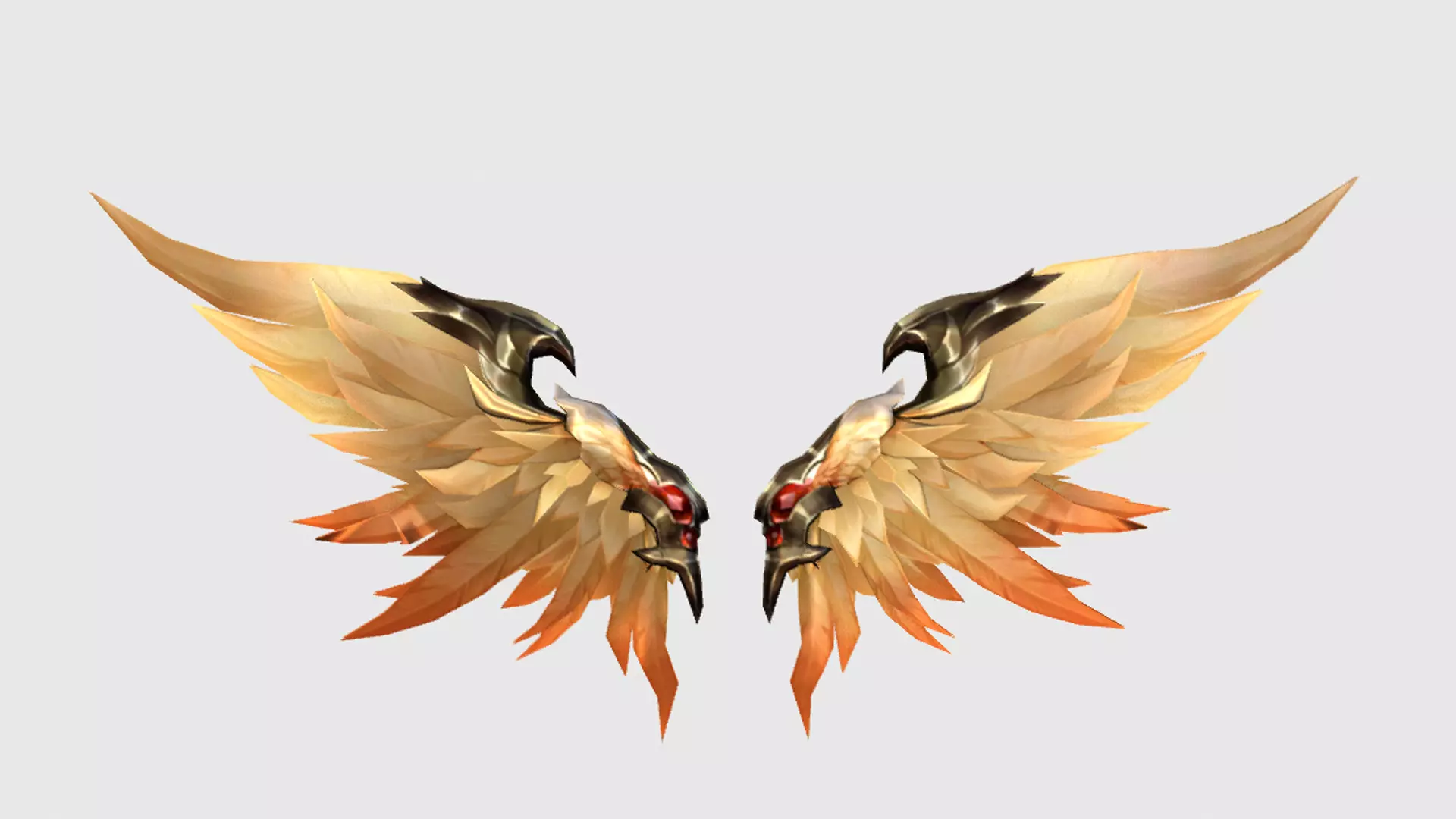 Futuristic Wing Low-poly 3D model_0