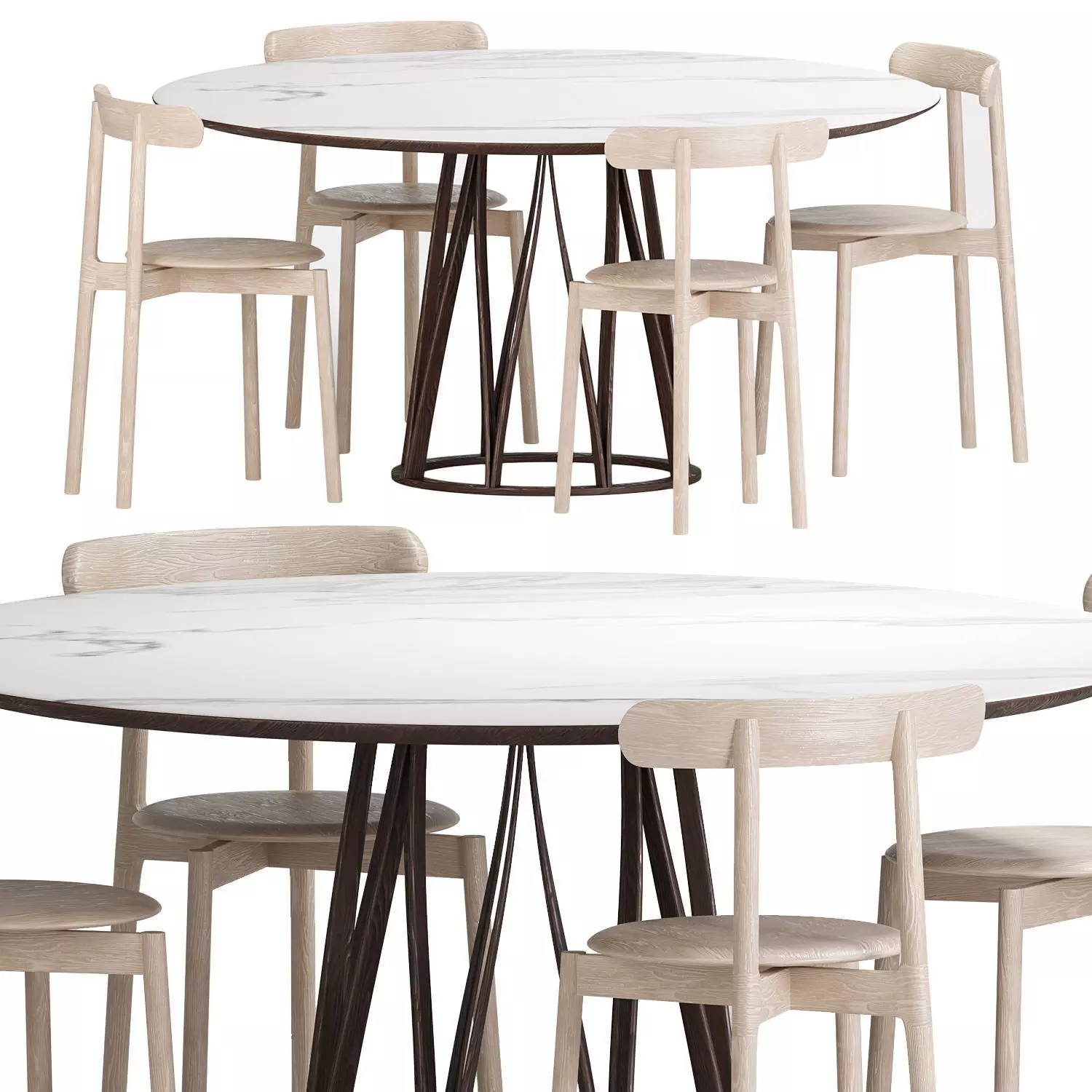 Dining set by Miniforms 2 3D model_0