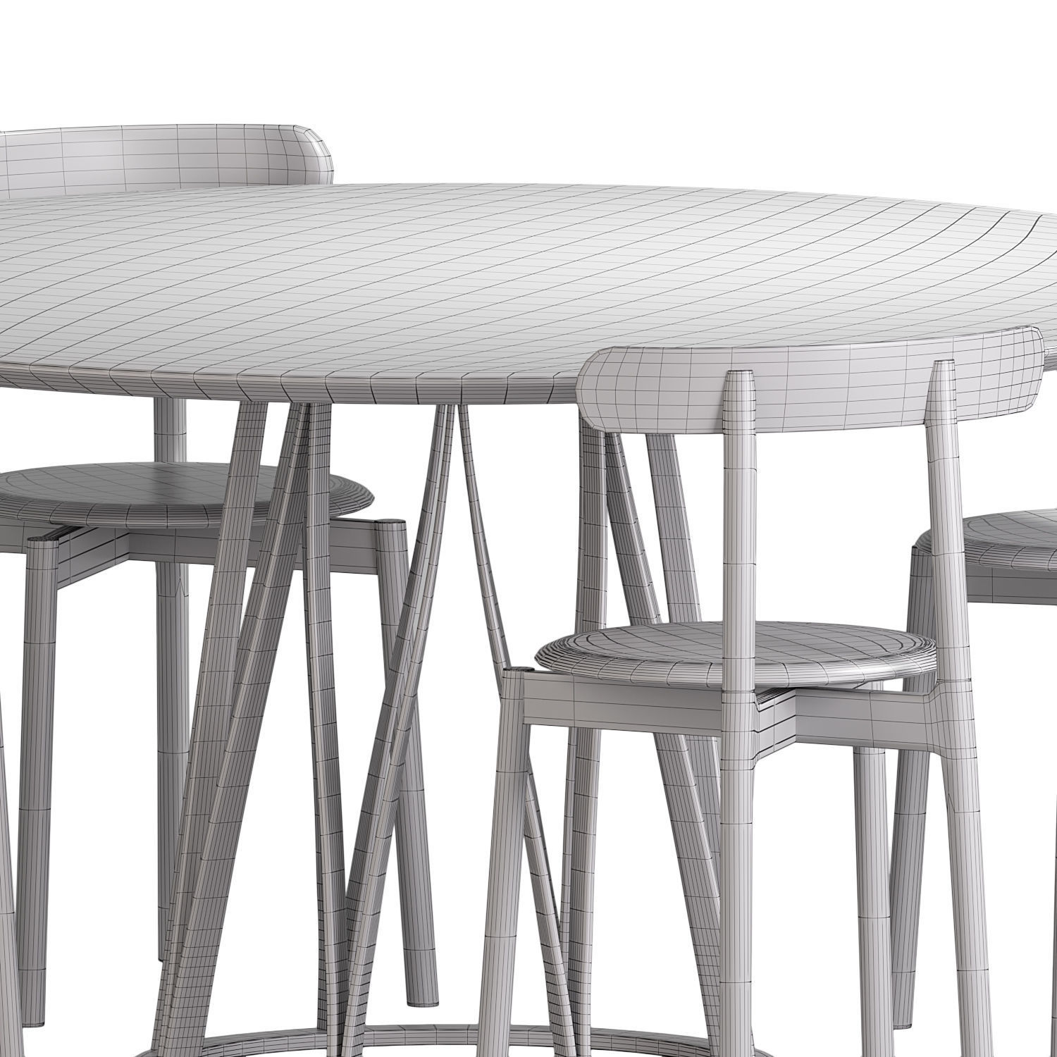 Dining set by Miniforms 2 3D model_1
