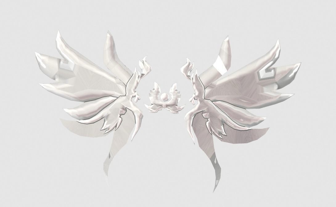 Futuristic Wing Low-poly 3D model_7