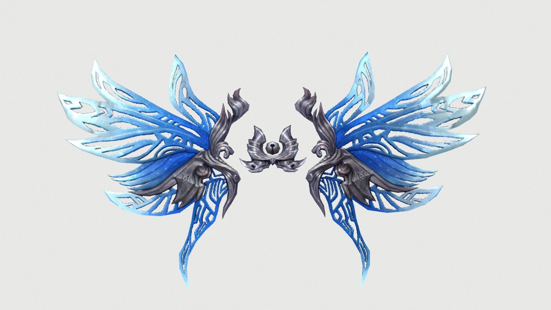 Futuristic Wing Low-poly 3D model_3