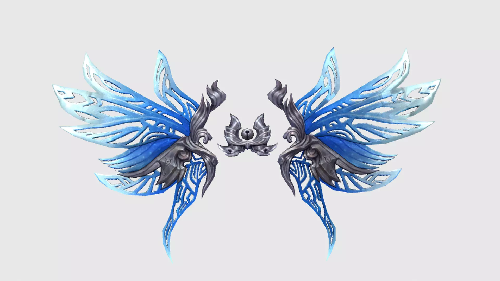 Futuristic Wing Low-poly 3D model_0