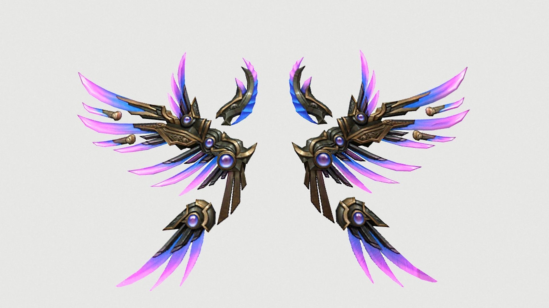 Futuristic Wing Low-poly 3D model_6