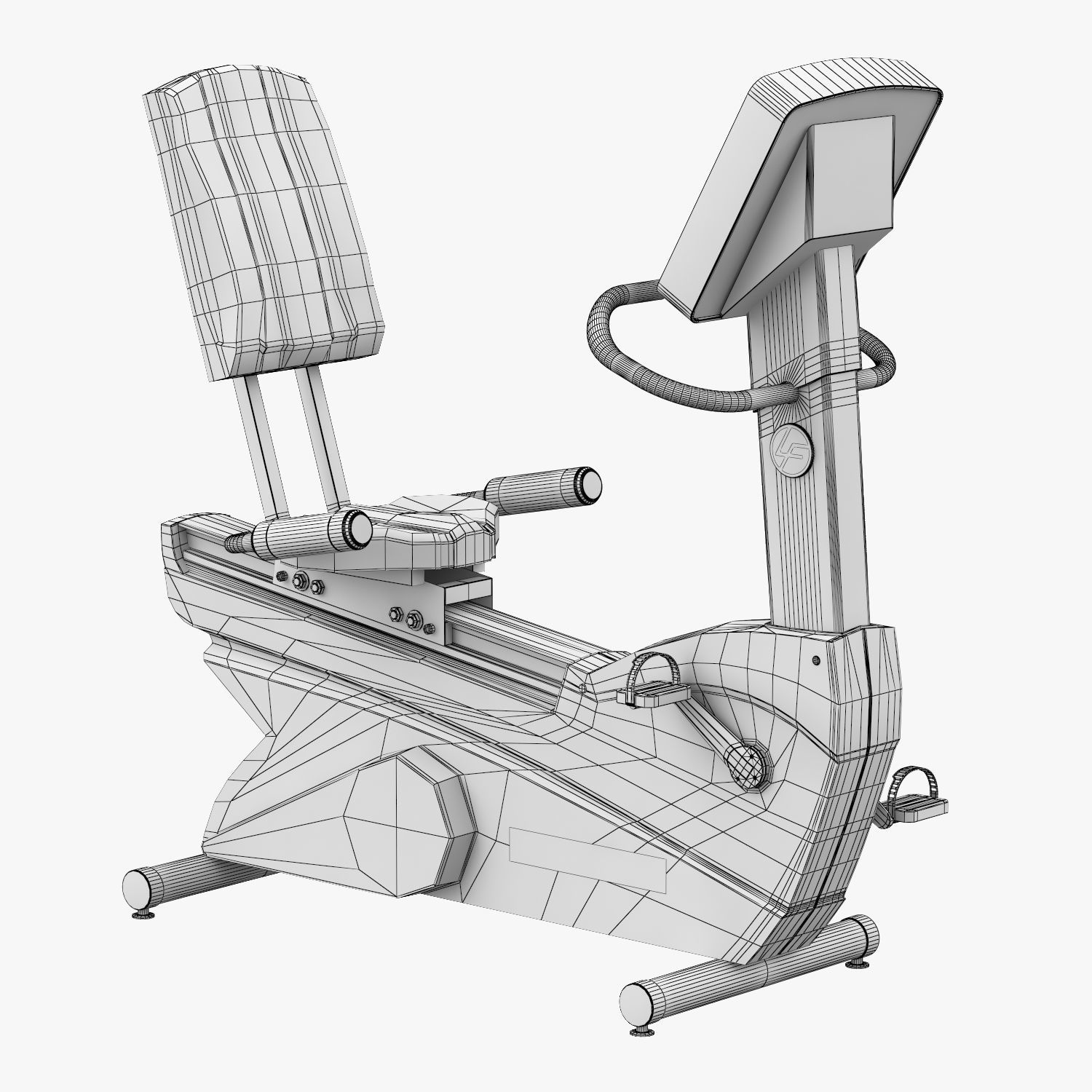 Club Series Recumbent Lifecycle 3D model_3