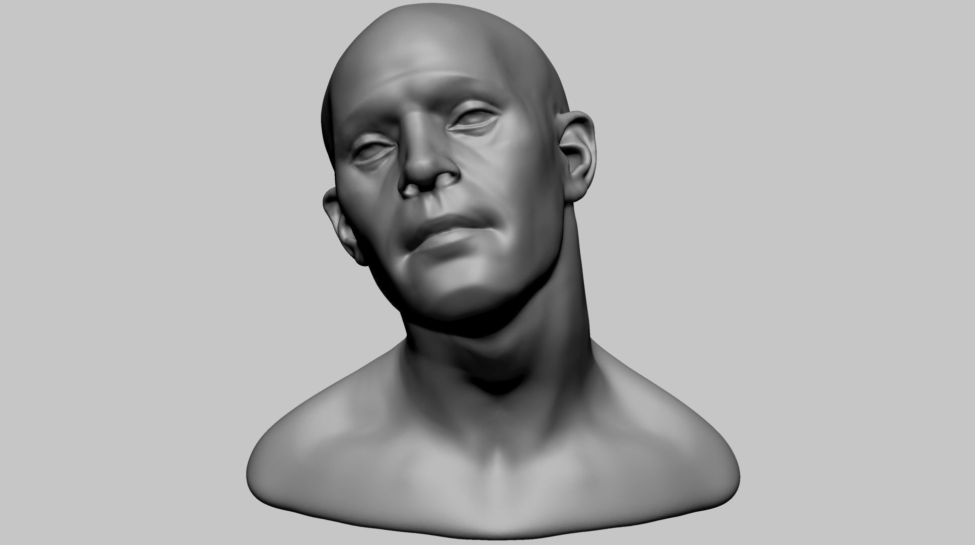 Male Head Movement 3D model_4