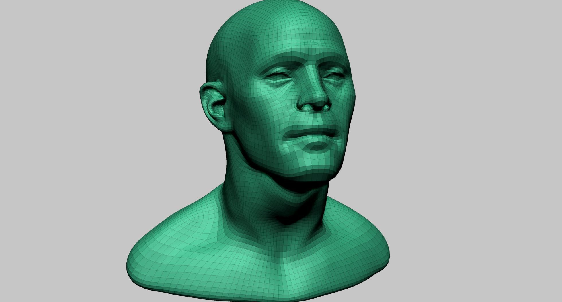 Male Head Movement 3D model_19