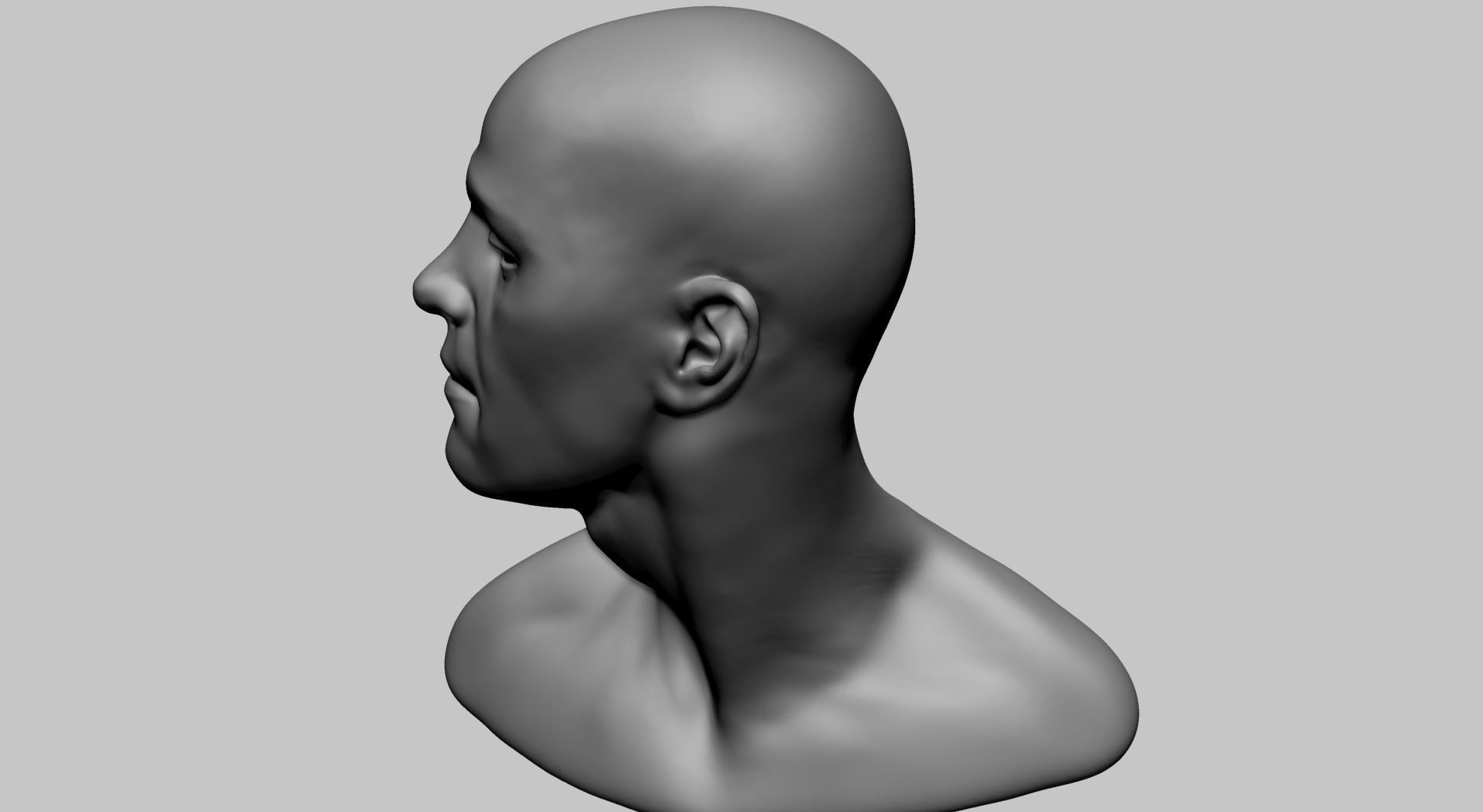 Male Head Movement 3D model_10