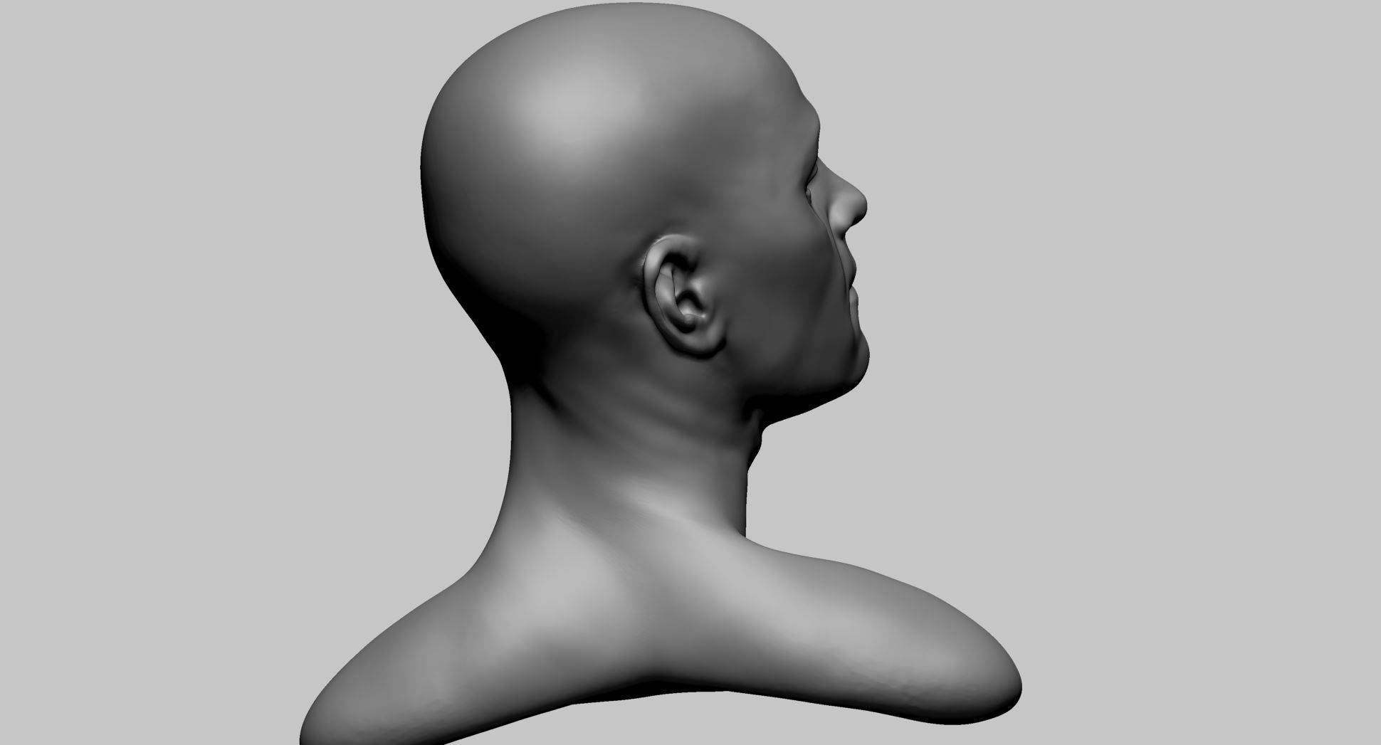 Male Head Movement 3D model_8