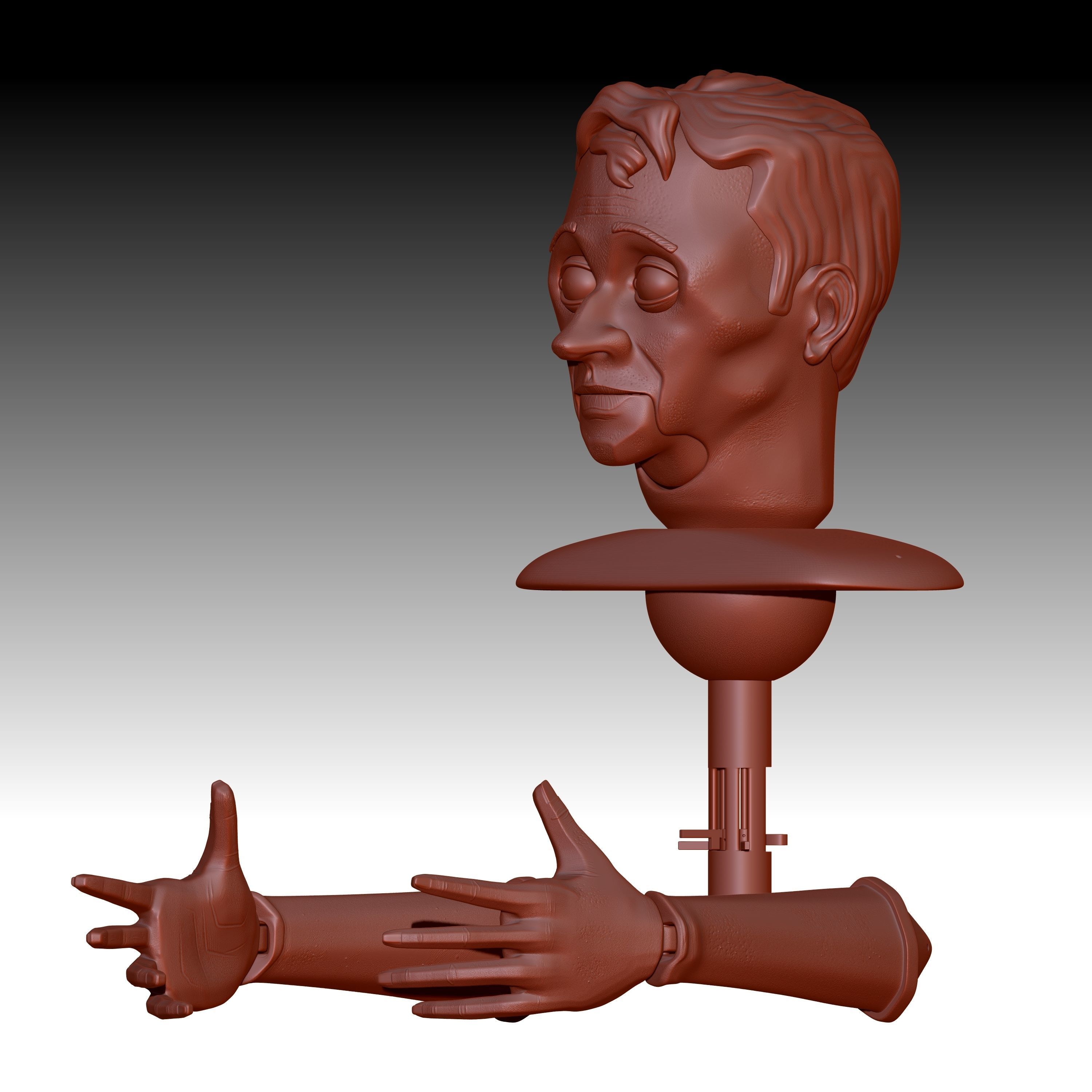 BETA Titere de Varilla 003 Rod Puppet 003 Free 3D print model_3